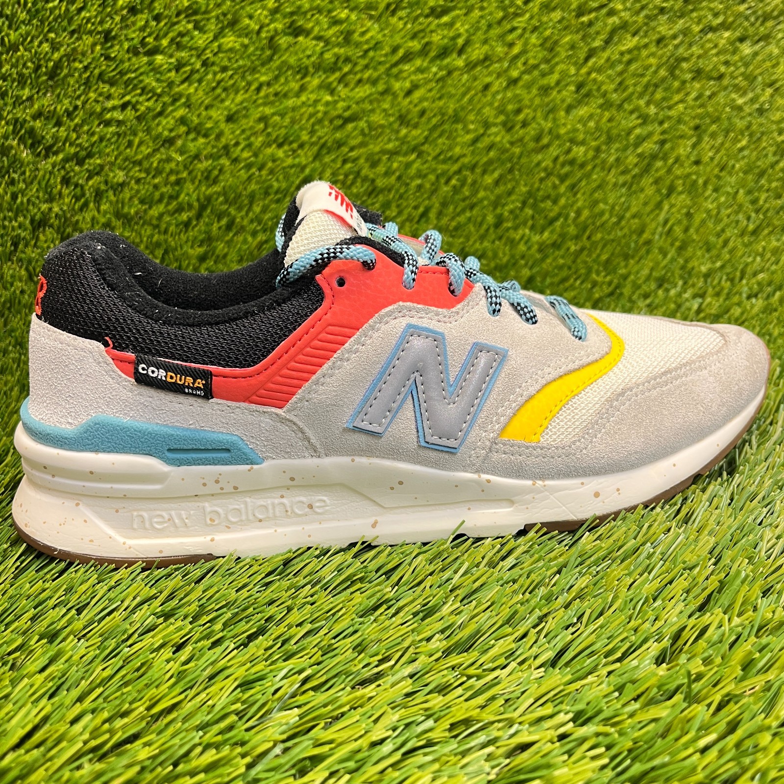 New Balance 997H Womens Size 8 Gray Orange Blue Athletic Running Shoes Sneakers
