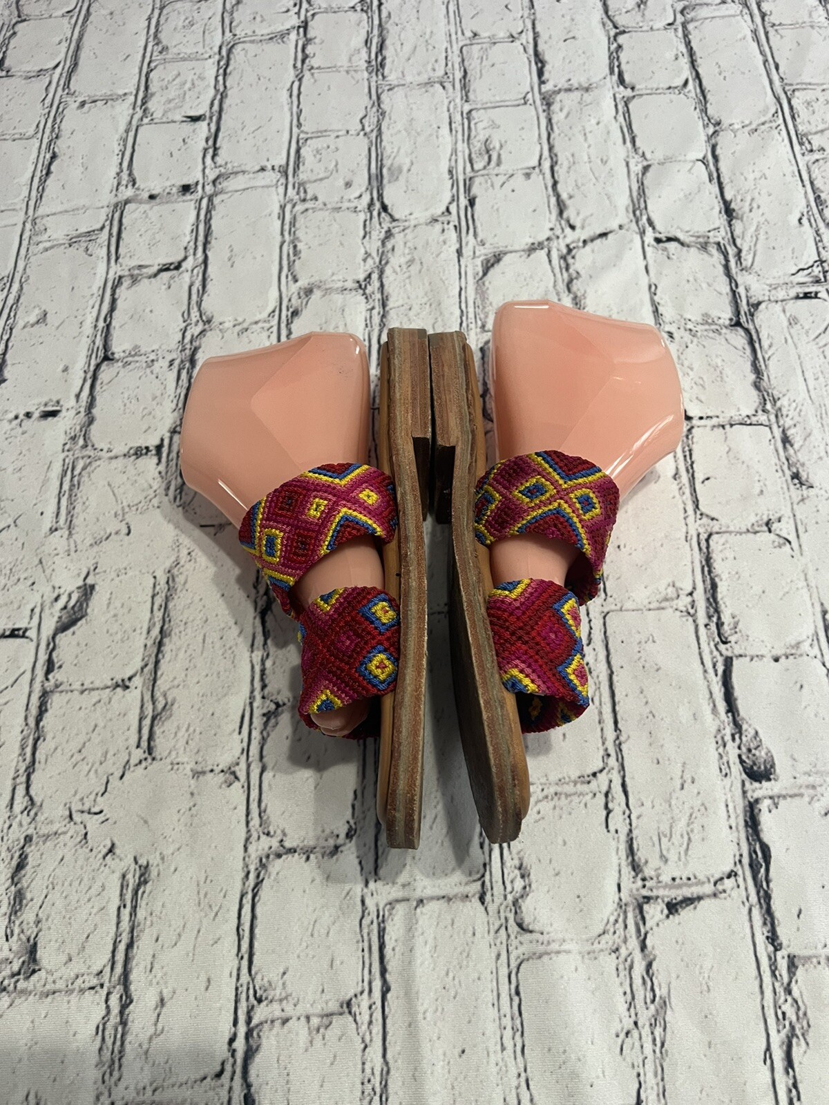 ECLECTIC ARRAY Hasen Woven Bands Mai Tai Sandals Size US 8/EURO 38