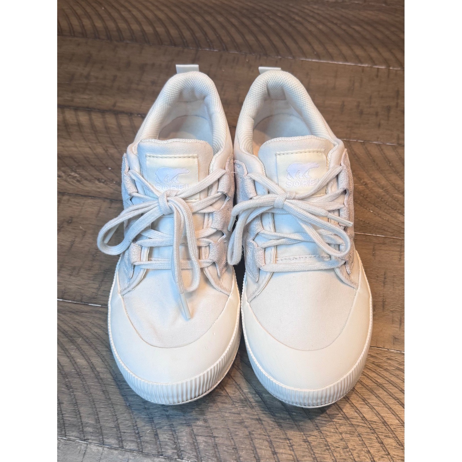 Sorel Out N About III Low Waterproof Sneakers Sea Salt White Womens 7.5 NL4970