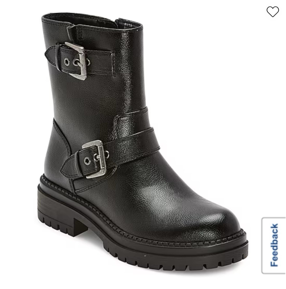 Arizona Jean Co Womens Tilpa Stacked Heel Combat Boots Memory Foam 11M Black