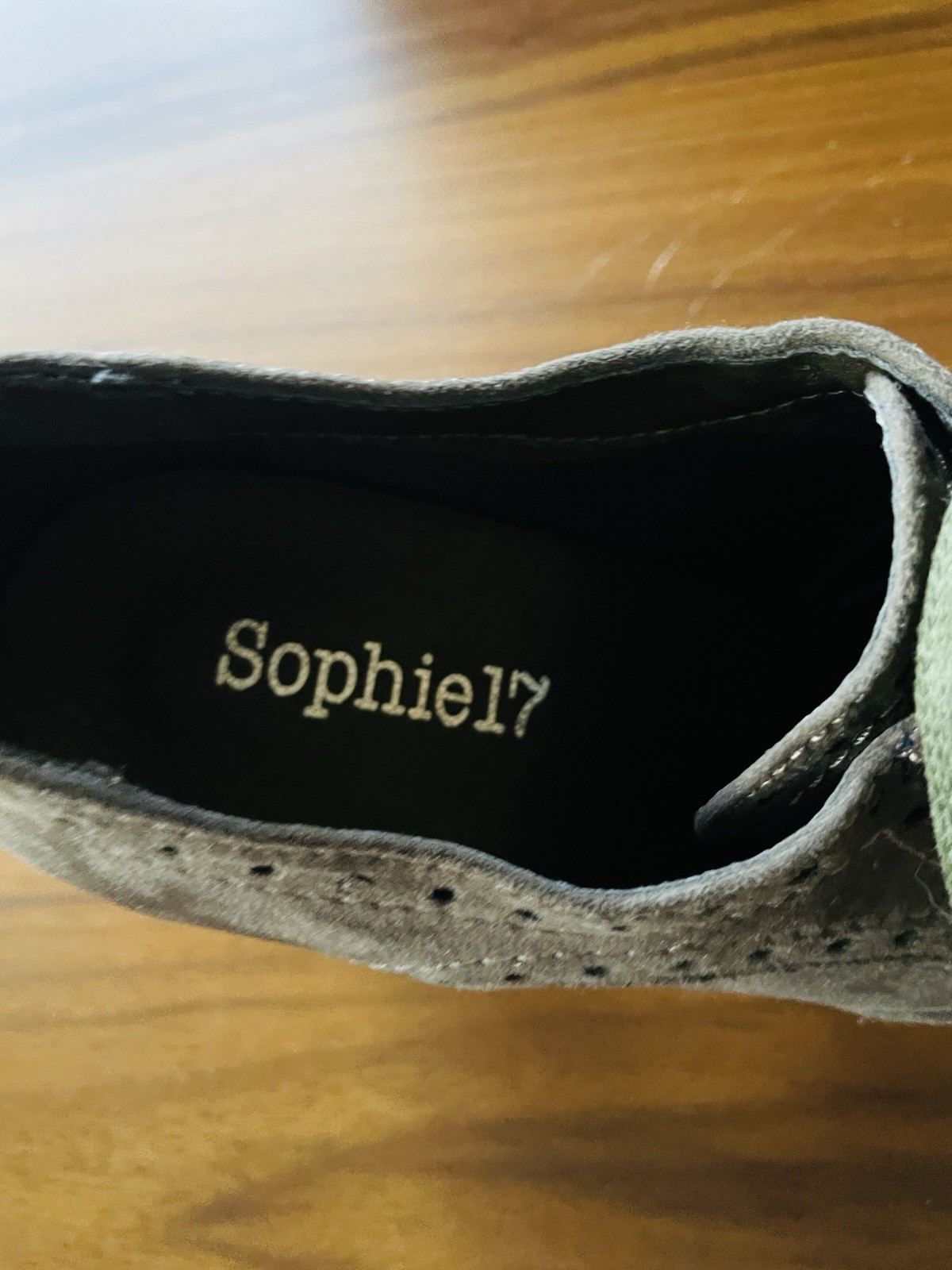 Sophie 17 Lunar wns7 Brown Faux Suede Wingtip Oxford Brogue 3″ heels Grunge Goth
