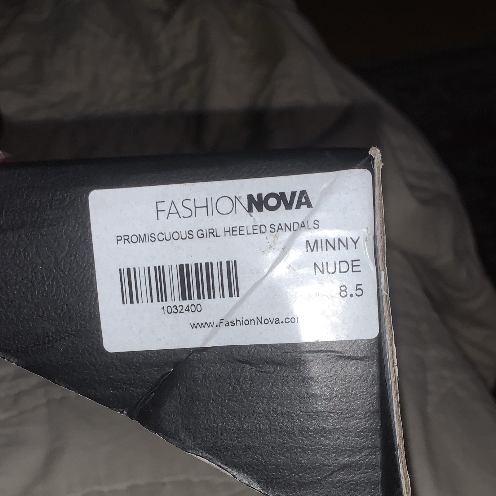 Fashion Nova Nude/Clear Strappy Stiletto Heels Pointed Toe Buckle 8.5