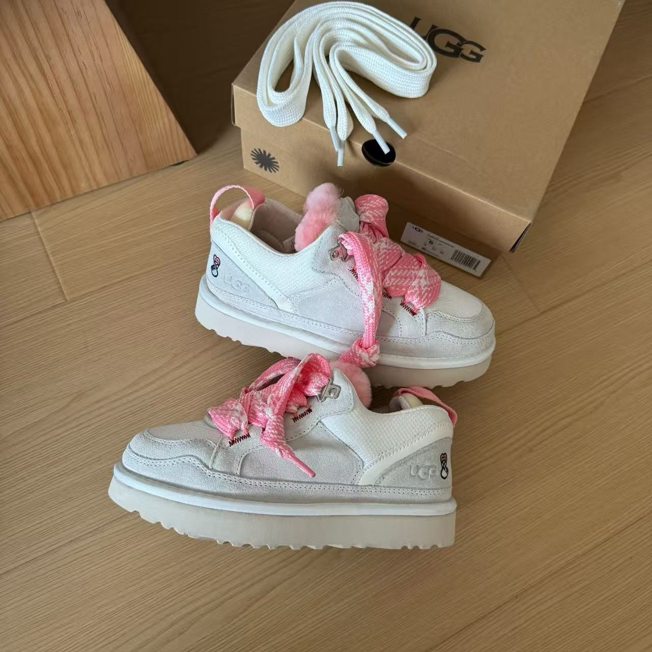 UGG Lowmel Sneakers Trainer Shoes Sheepskin Suede Casual Women Men New US4-US13