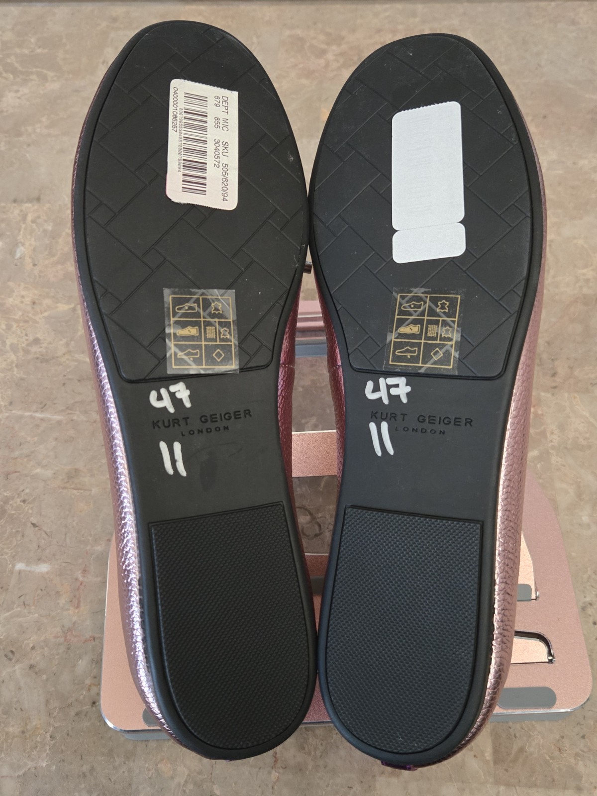 Kurt Geiger London Eagle Moccasin Loafers multi-color metallic pink. 42 – US 11