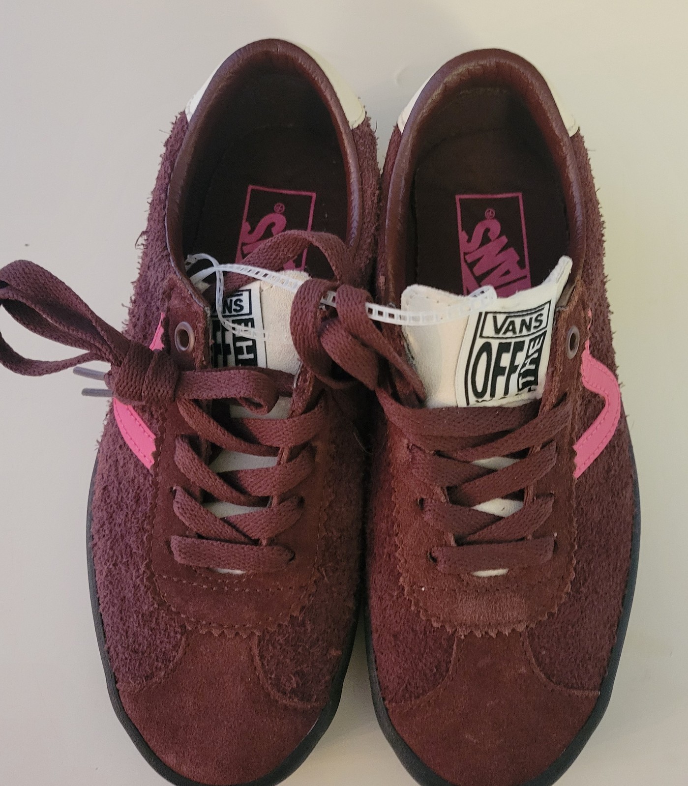 Vans Brown Suede Pink Women’s 5 / Men’s 3.5 Low Top Sneakers Shoes Kids