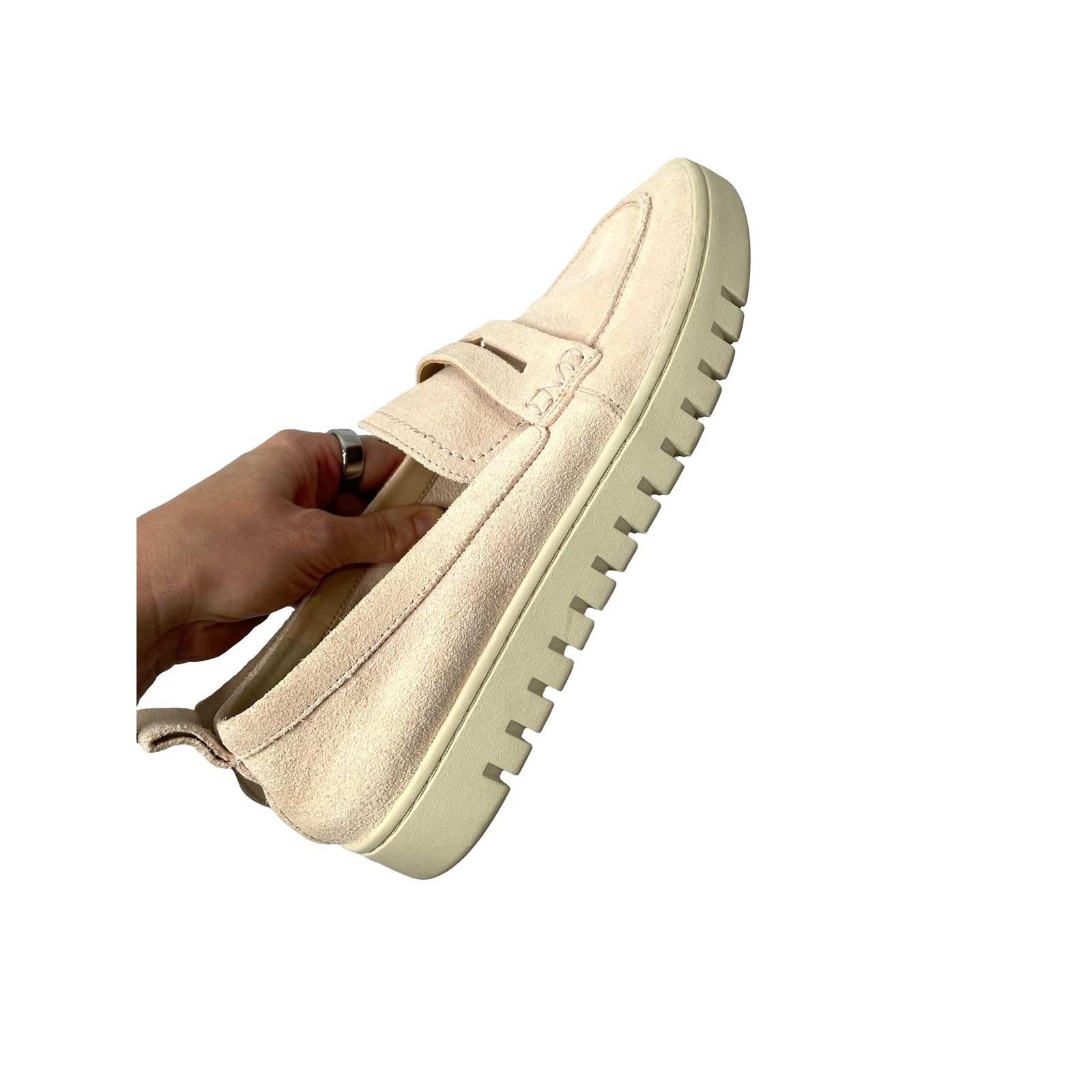 Vionic Uptown super soft suede loafers Size 9 pale pink nude comfort shoes