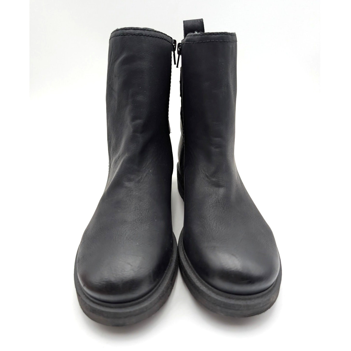 Lucky Brand Candre Double Buckle Lug Sole Boots Women’s Black Size US10M EU41.5