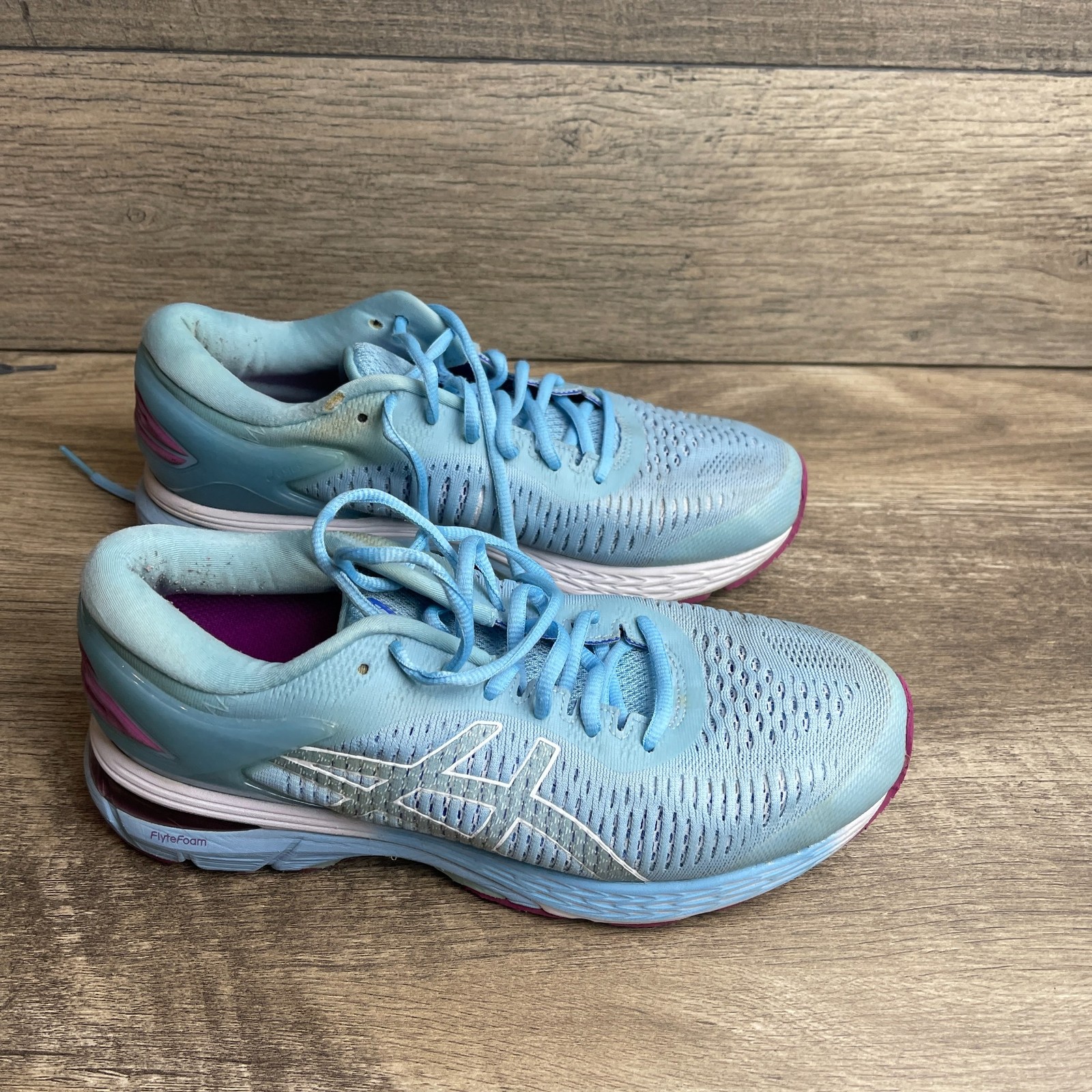 Asics Gel-Kayano 25 1012A026 Womens 8.5 Running Shoes Blue Skylight Sneakers