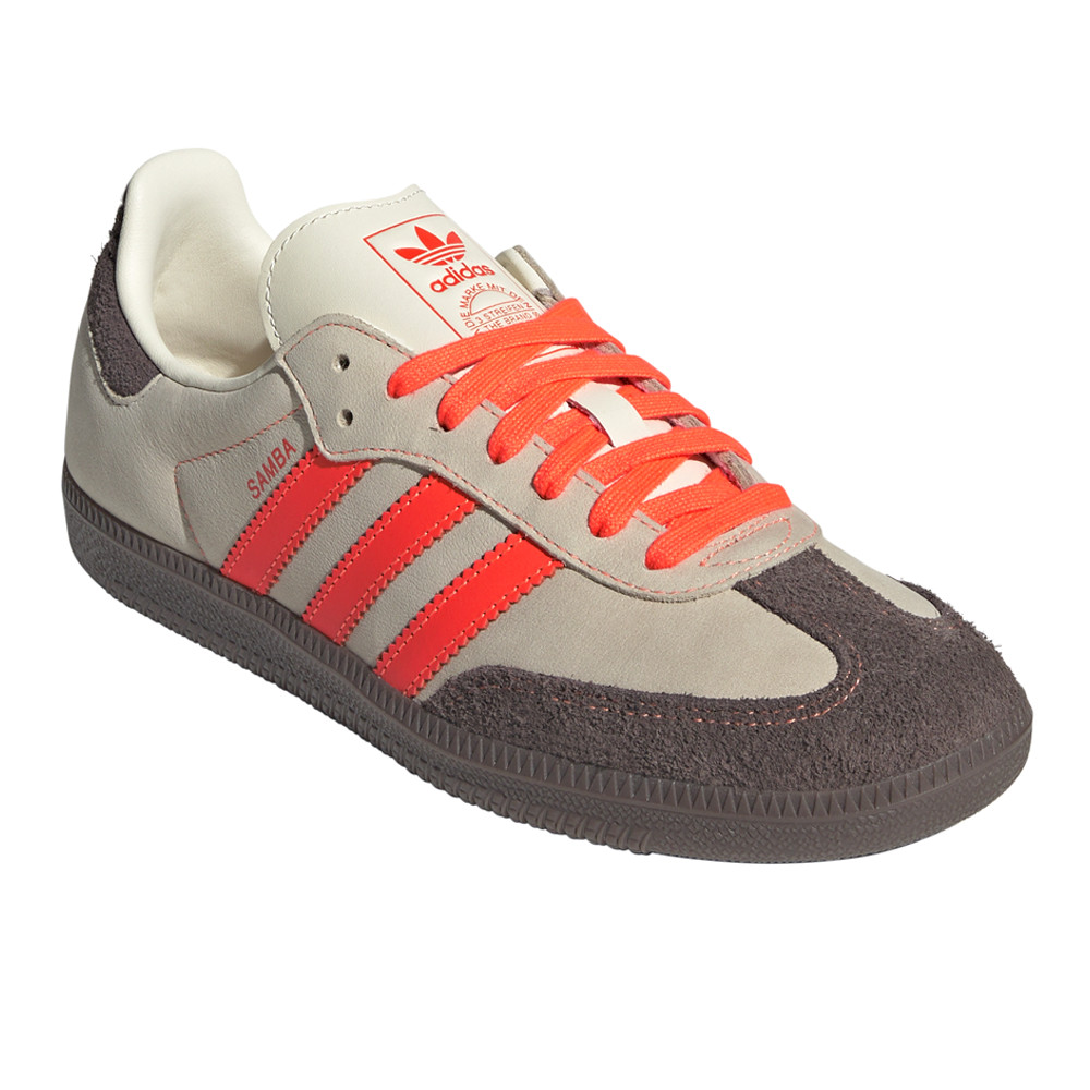 adidas Samba Og Lace Up Womens Orange Sneakers Casual Shoes JI2732