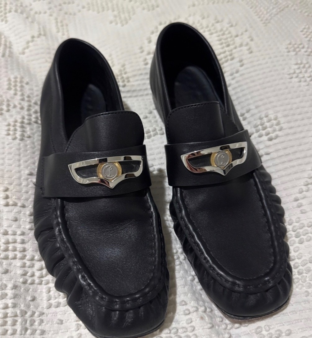 2025 Christian Louboutin Mocalista leather loafers womens size 36 black with box