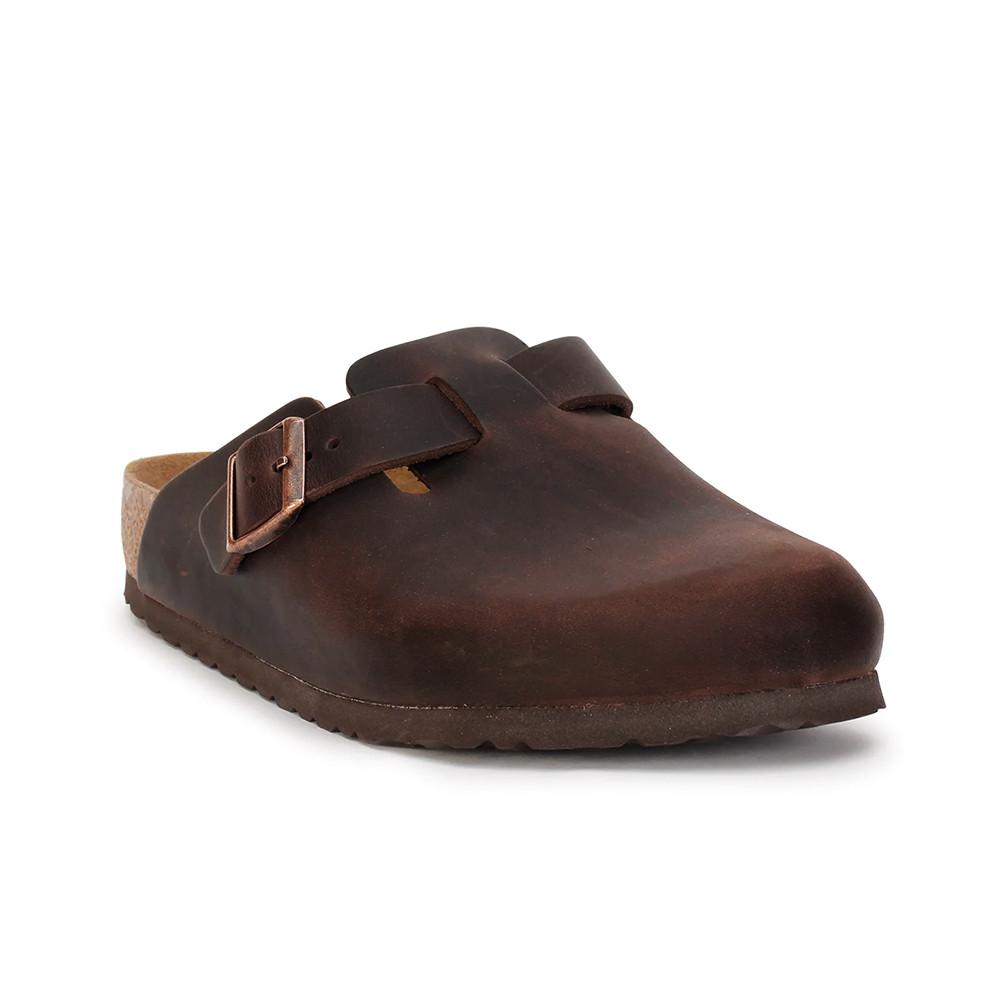 Birkenstock Boston Habana Classic Oiled Leather Soft Footbed Clogs Women’s Shoes