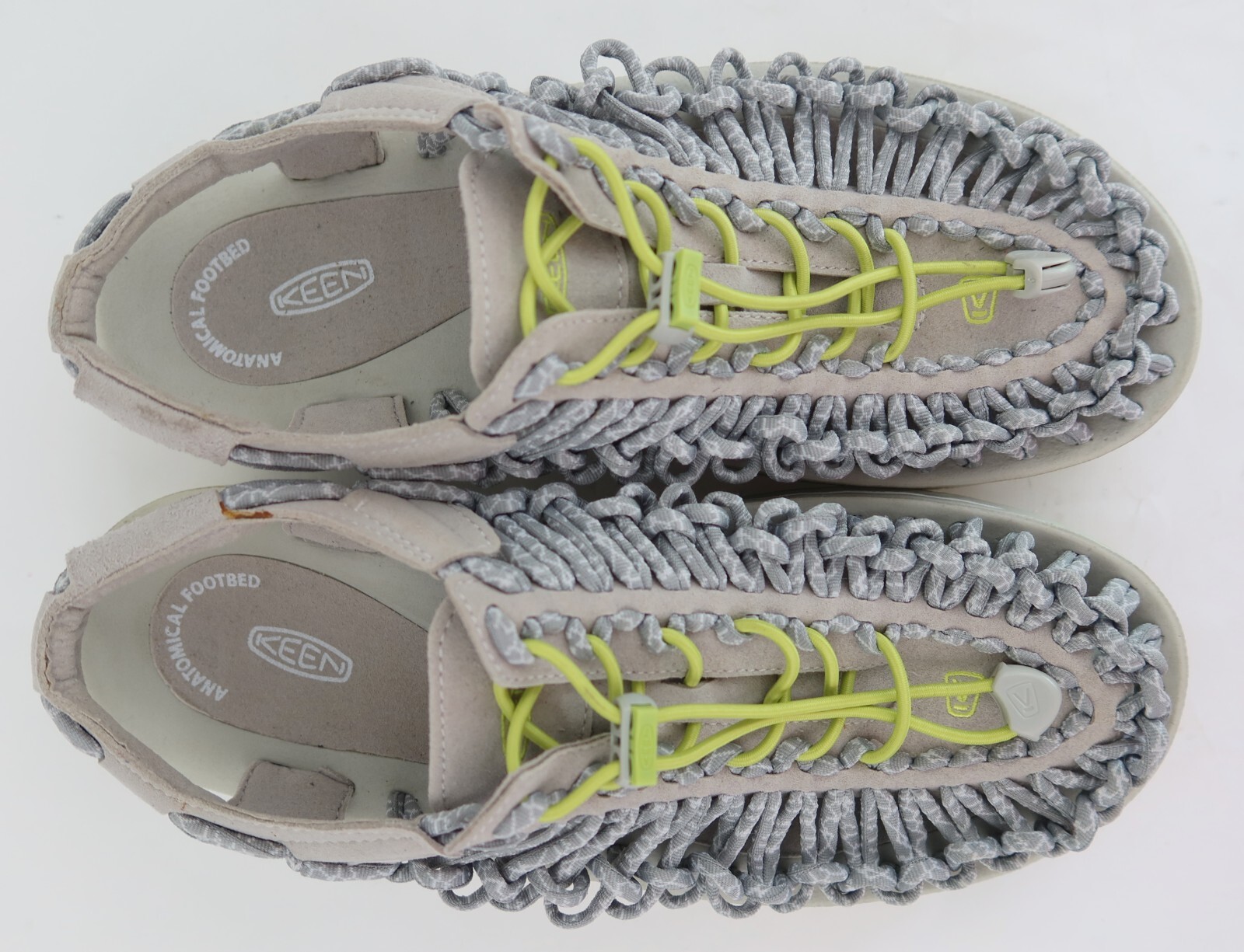 Keen Women’s Uneek 8MM Rock Sandals Vapor / Chartreuse Size 10.5