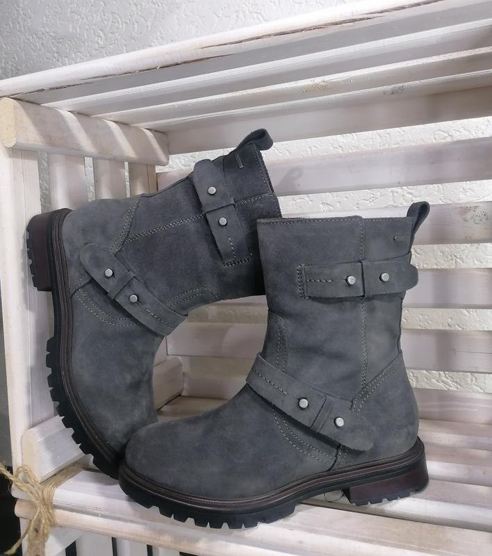 ladies clarks boots grey suede 37.5
