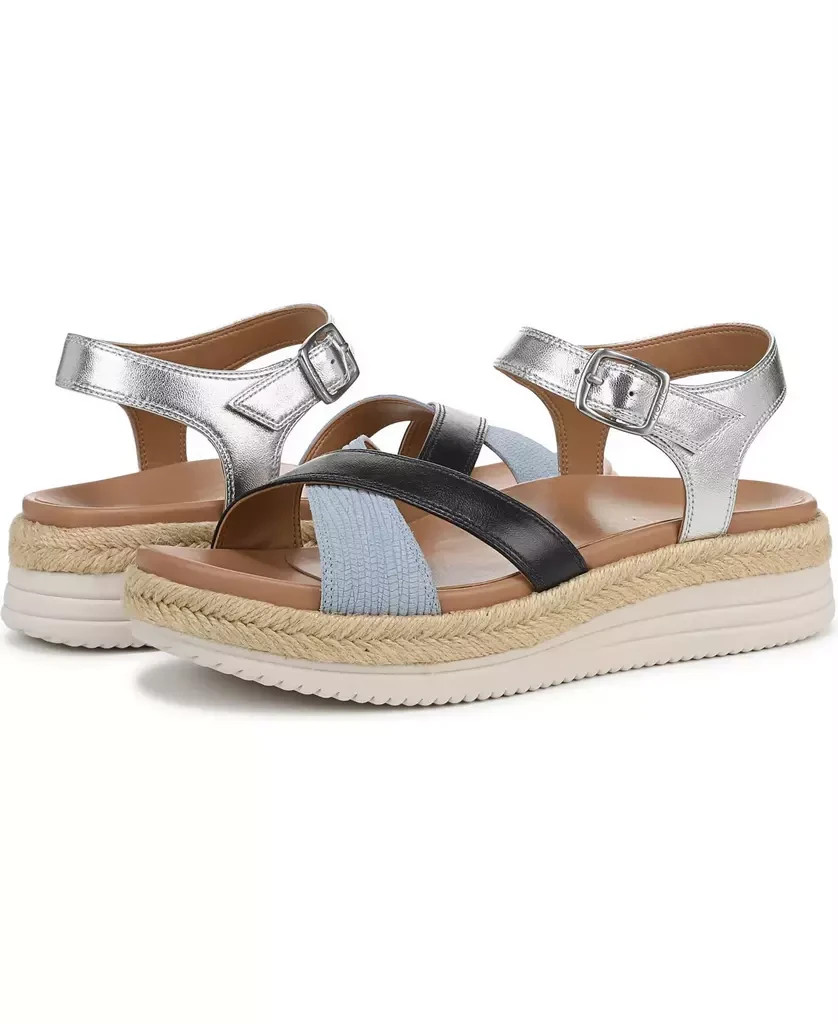 VIONIC Women’s 8 Wide Mar Strappy Leather Wedge Sandals NEW