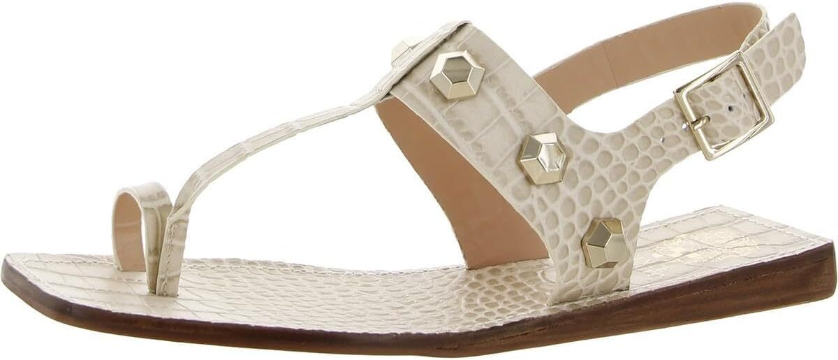 Vince Camuto Dailette Size 6.5 M EU 37 Women’s Leather Sandals Light Taupe Croco