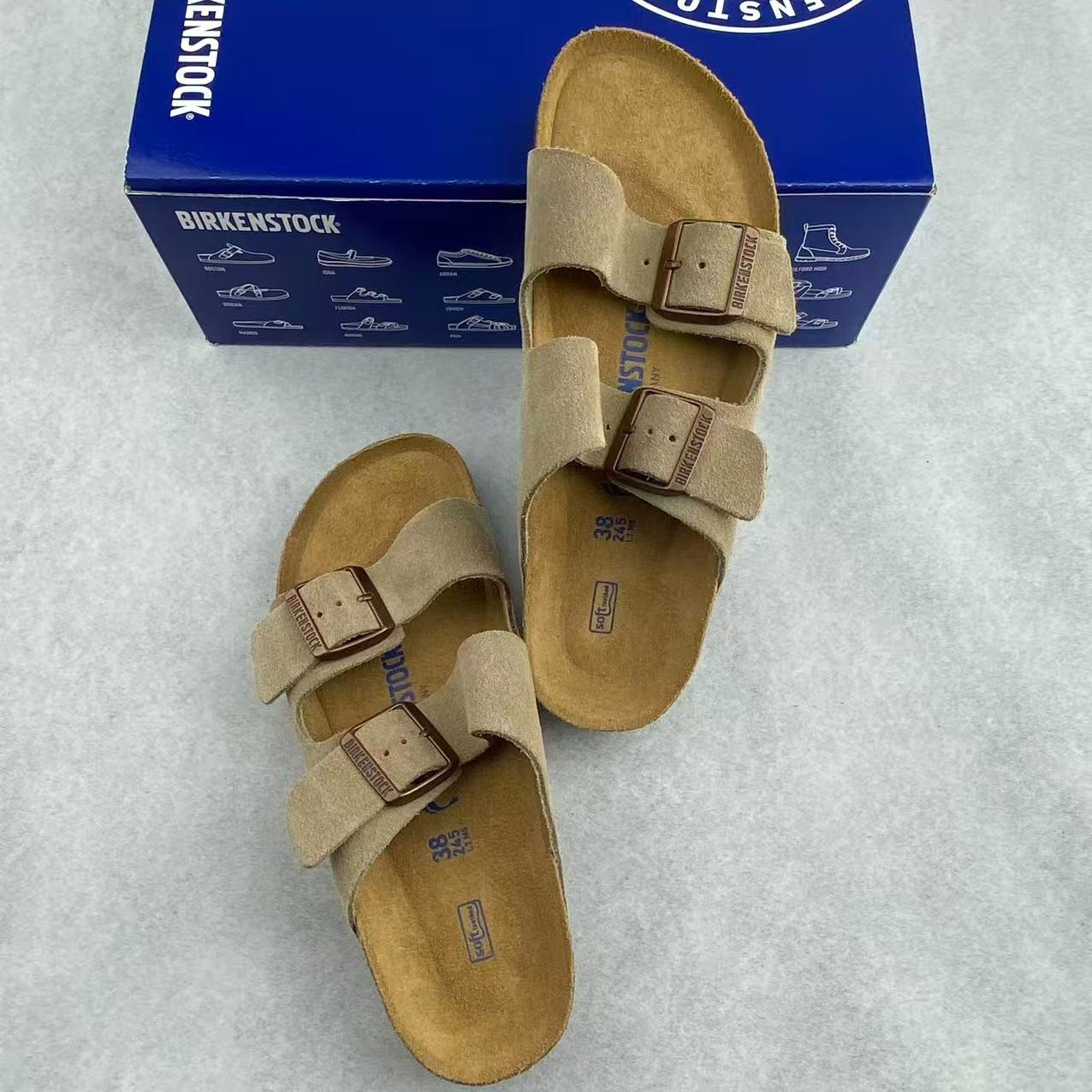 NEW Birkenstock Arizona Suede Leather Soft Footbed Unisex Sandals All Colors