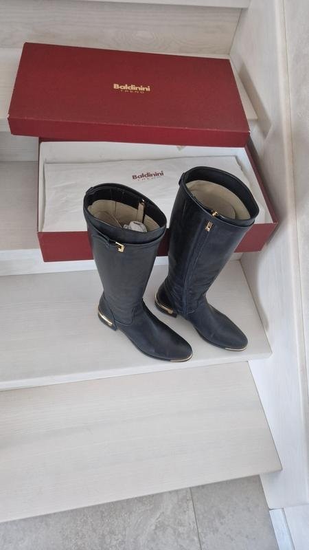 Women Baldinini Boots Black Leather 38 #5GEA