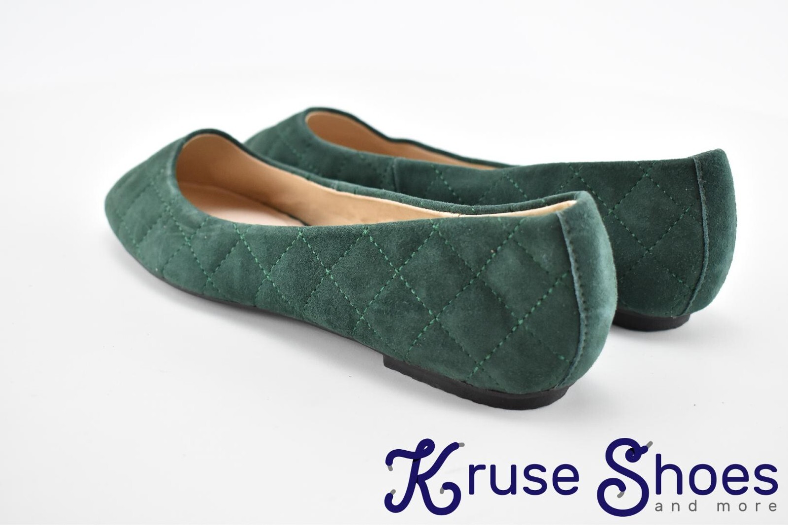 Lands End Women’s Quilted Ballet Flats «Deep Pine» Size 6.5D