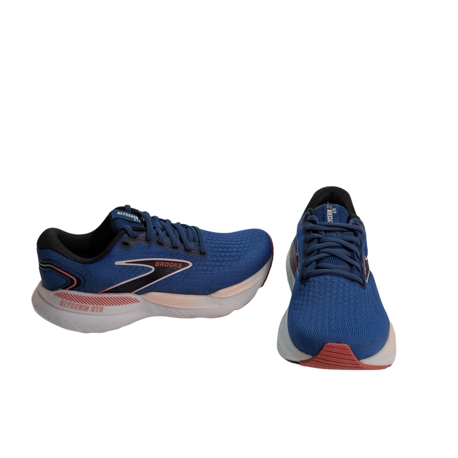 Brooks Glycerin GTS 21 Women 8 B Blue Pink Support Running Shoes