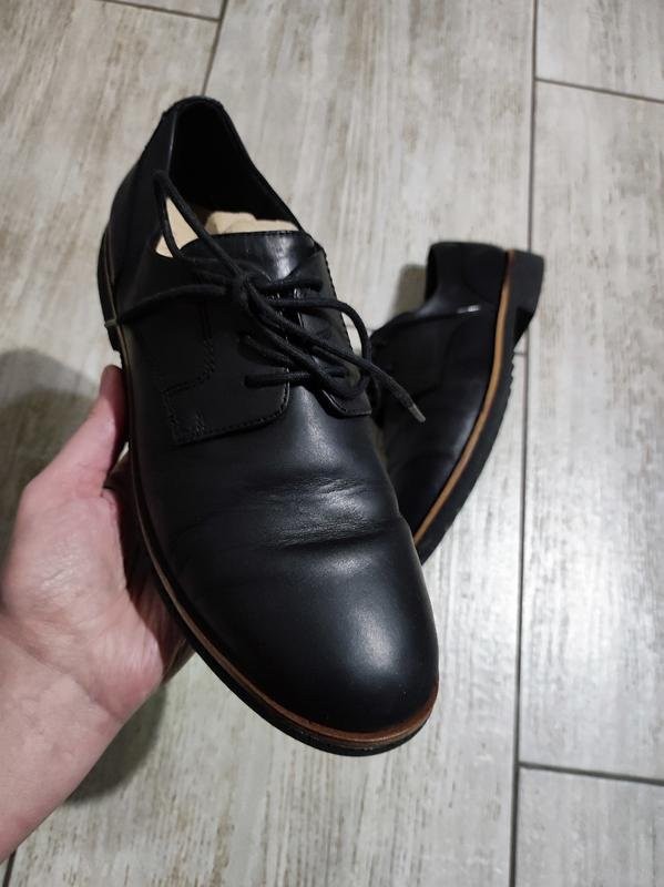 womens clarks loafers black leather 39 #7BOH