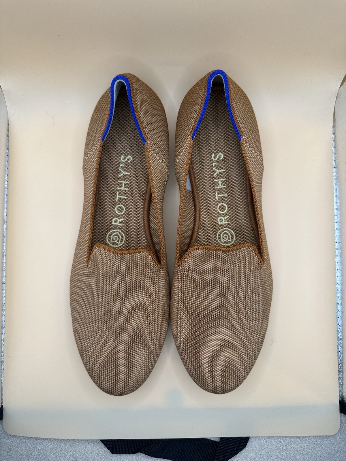 Rothy’s The Loafer Women’s US 7.5 Fawn Knit Fabric Slip On Casual Flats