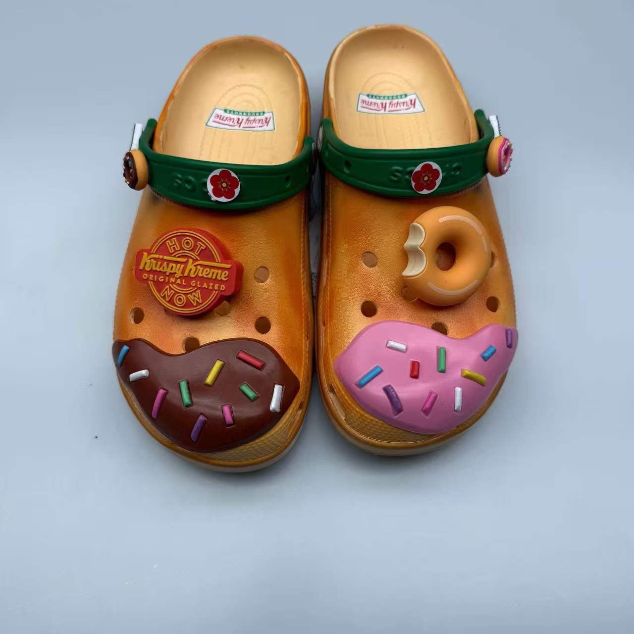 Krispy Kreme x Crocs Classic Clog Golden Hour Doughnut Clogs Unisex shoes