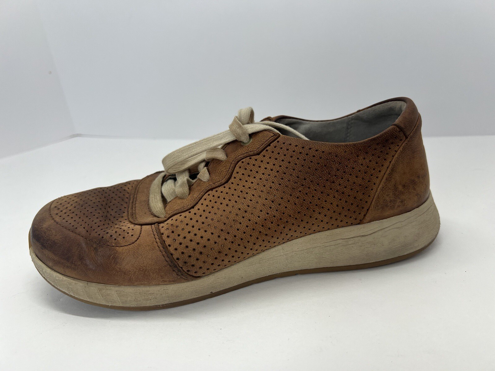 Dansko Women’s 39 Christina Brown Leather Lace Up Sneaker Comfort Casual