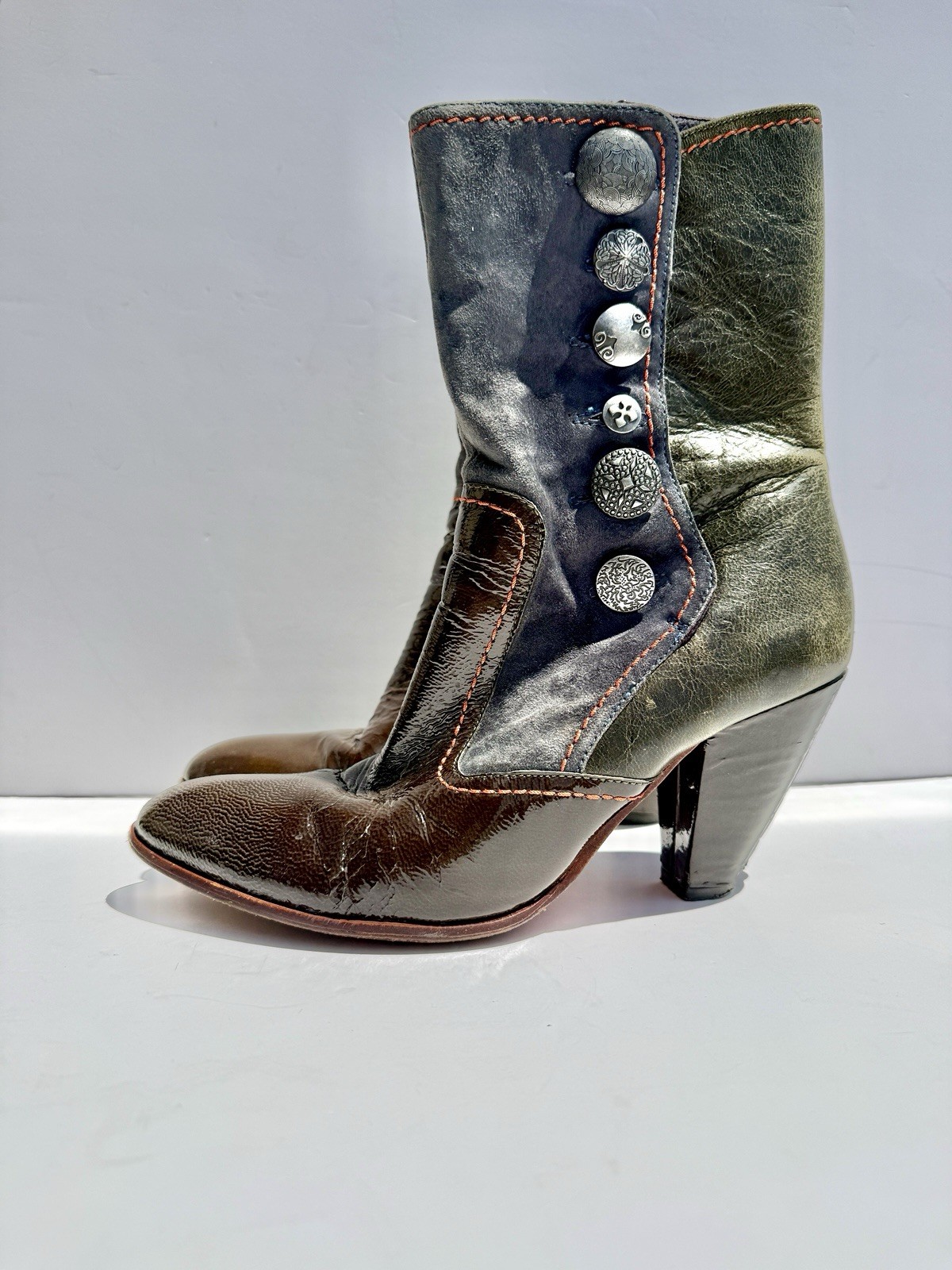TRUE RELIGION WOMENS HILDA BOOTS Handmade STEAMPUNK RETRO VICTORIAN BOHO SZ 9.5