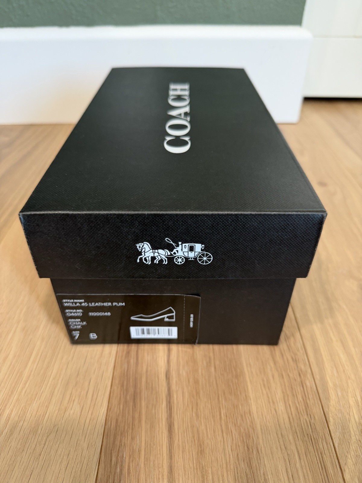 Coach Willa 45 Leather Pump Chalk White 7 B New In Box G4610
