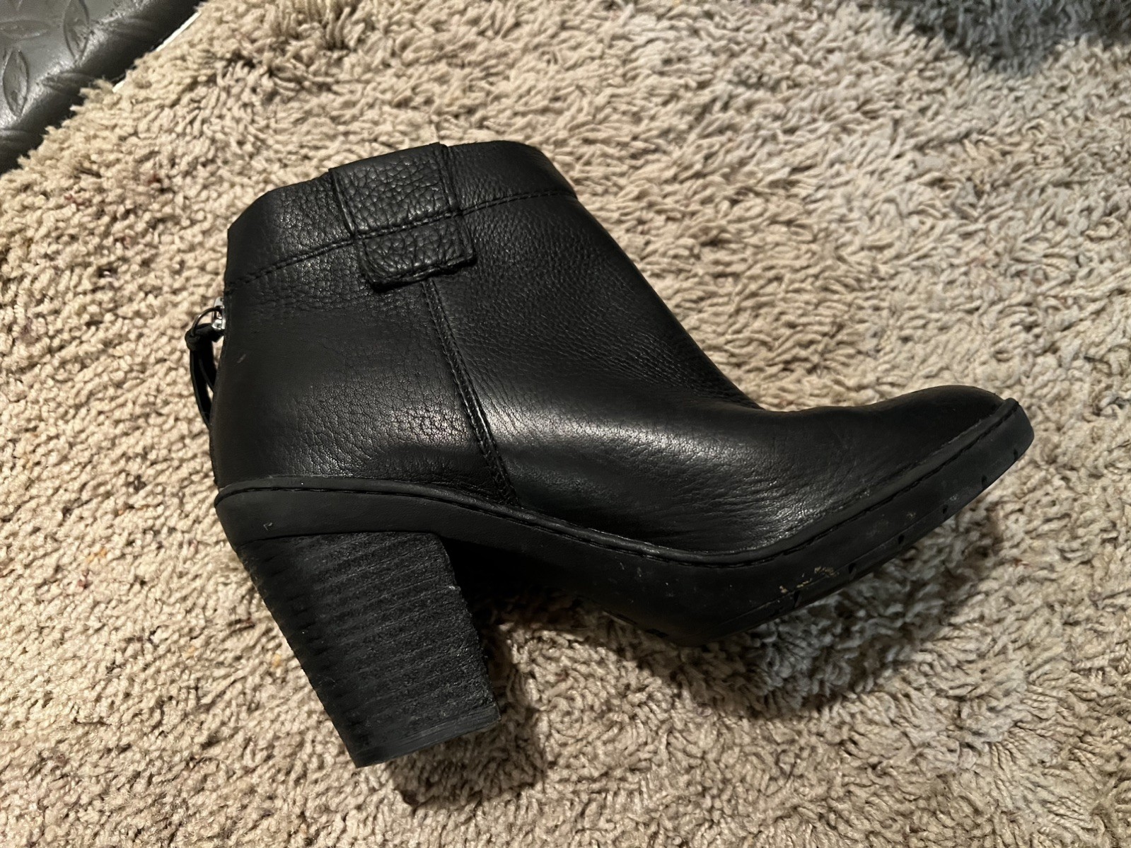 Aqua Söfft Black Leather Ankle Booties Women’s Size 6 Waterproof Comfort Boots