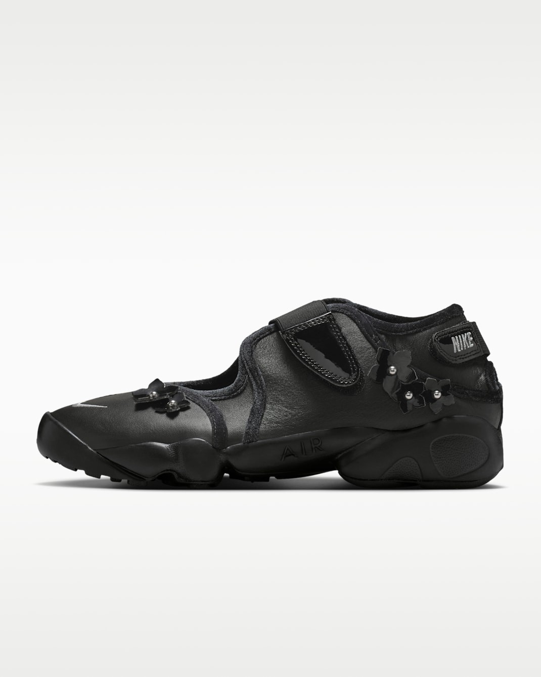 NIKE Women’s Air Rift IV5682-001 Black Wolf Grey Metallic Silver