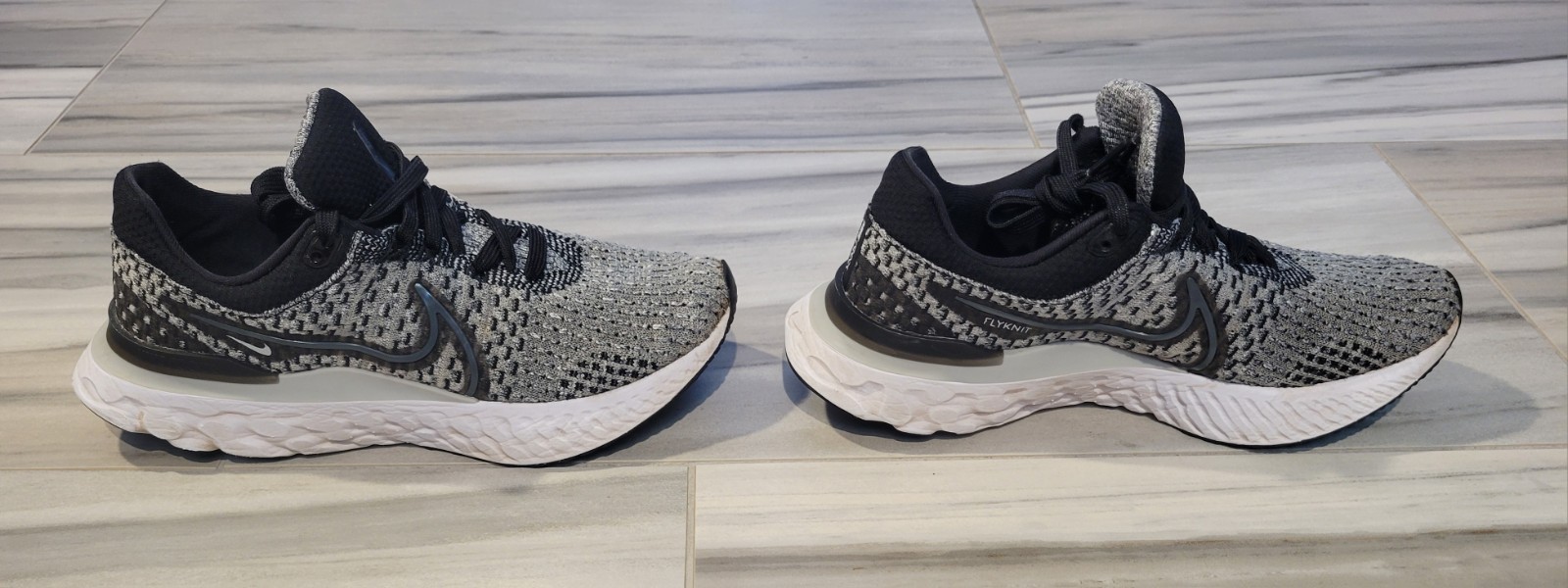 Size 8.5 – Nike React Infinity Run Flyknit 3 Sneakers Black & Dark Smoke Grey