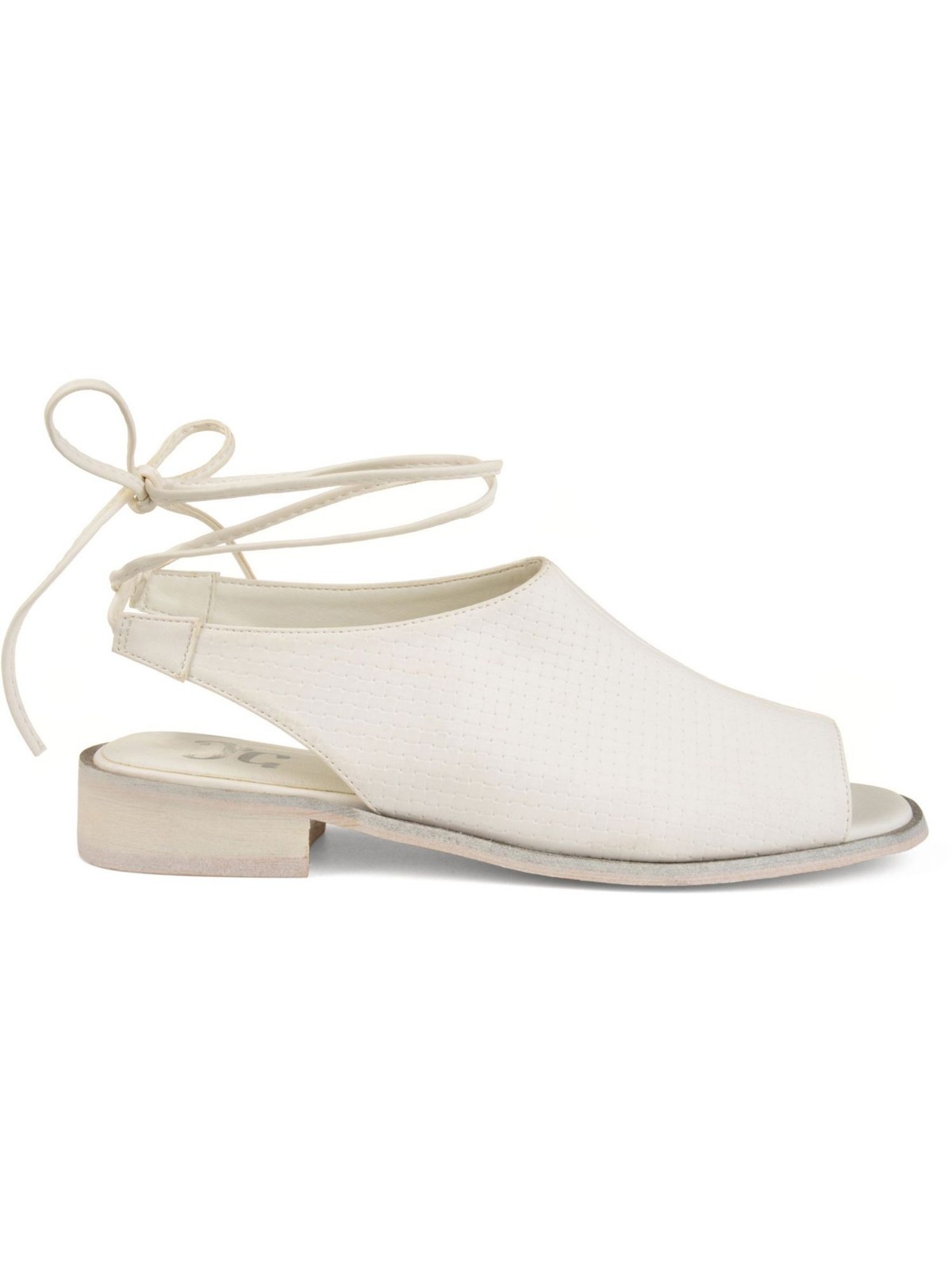 JOURNEE COLLECTION Womens White 0.5″ Platform Height Blanch Sandals 9