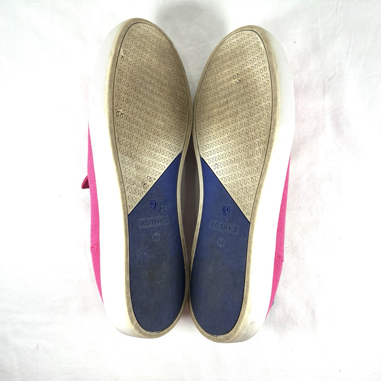Rothy’s Pink Slip-On Sneakers Knit Flats Eco Friendly Washable Comfort Shoes 9.5