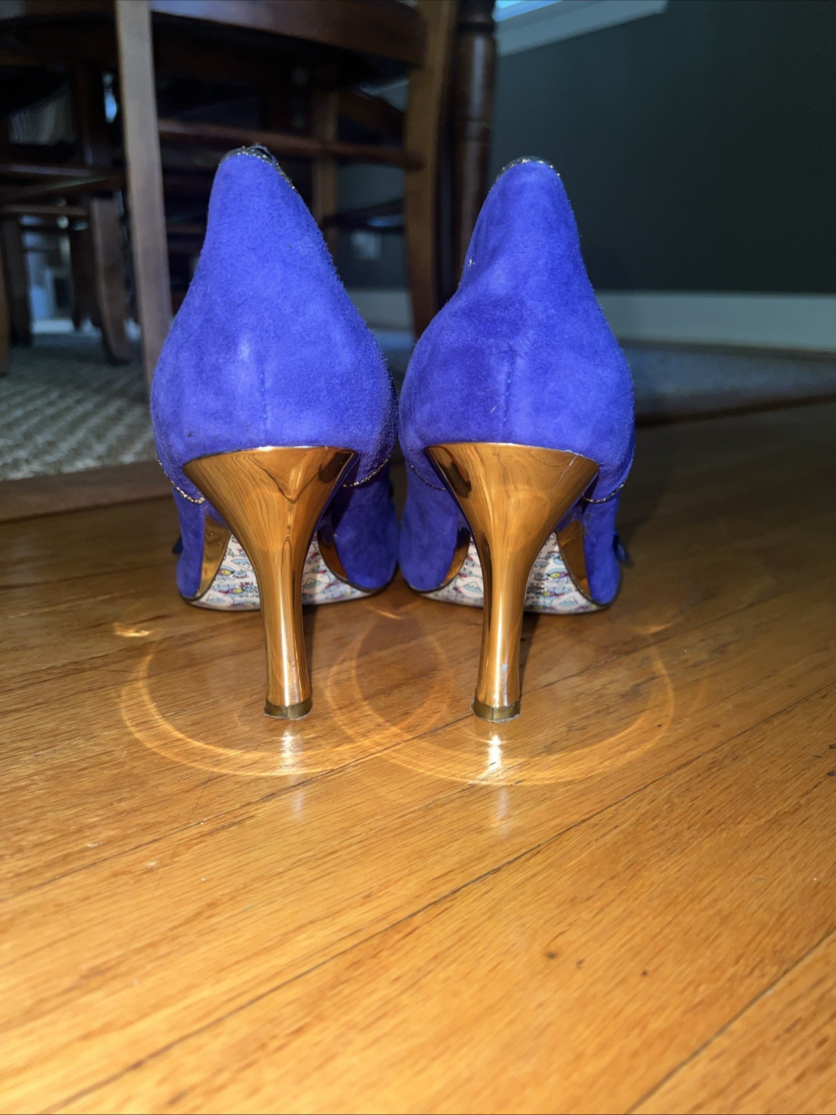 Irregular Choice Rainbow Blue 3.75” Heel Shoes Size 39 ( Size 8 USA)