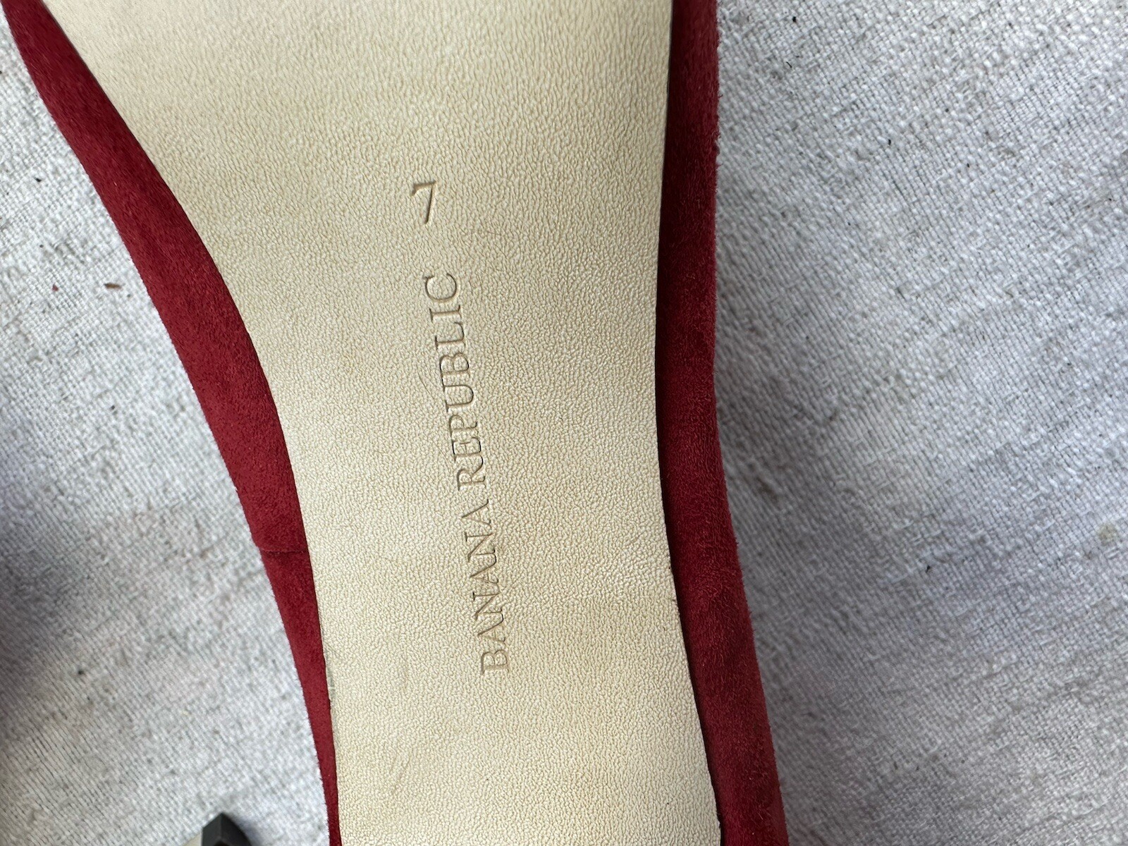Banana Republic Womens Red Suede High Heel Platform Pumps Sz 7M Used