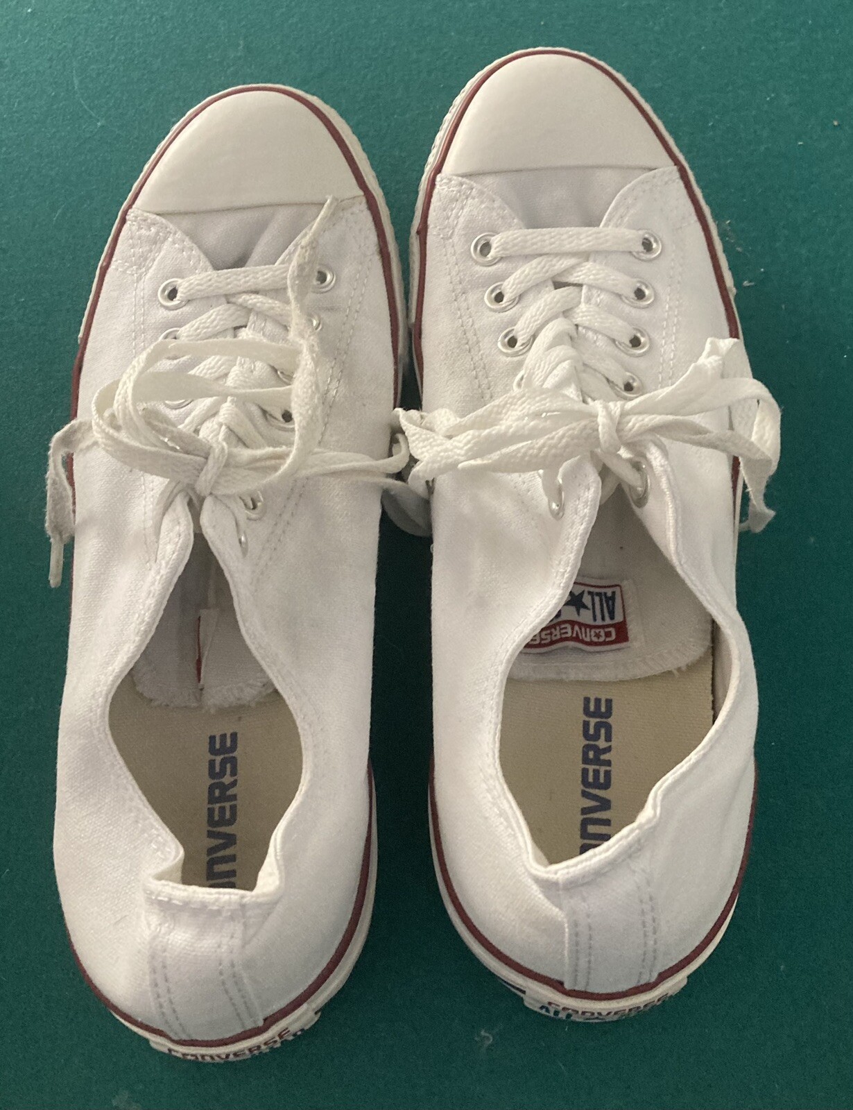 Converse All Star Shoes Size 8 Men 10 Women Color White. In Great Condition!