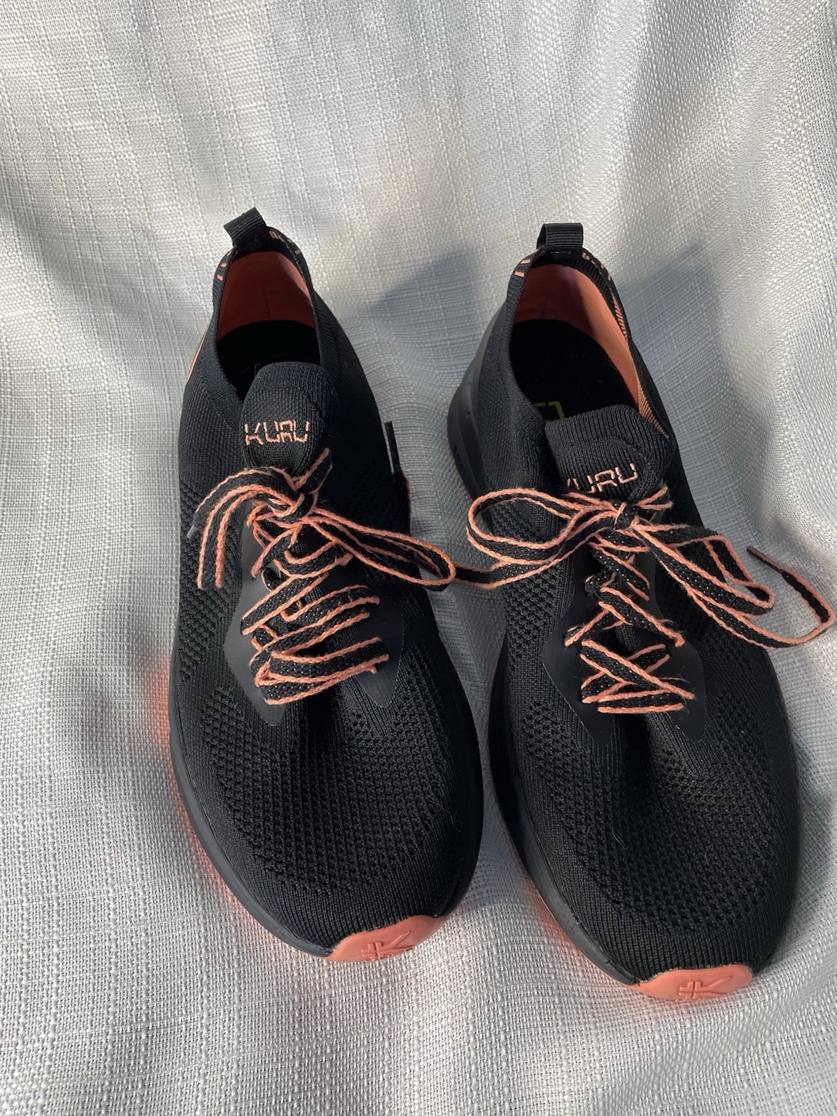 KURU FLUX Black-SoftCoral NOVAKnit EVA Foam Running Shoes Women’s Size 11