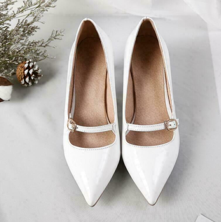 Sexy Womens Casual Pointed Toe kitten Heels Pumps party Dress Shoes Plus Size