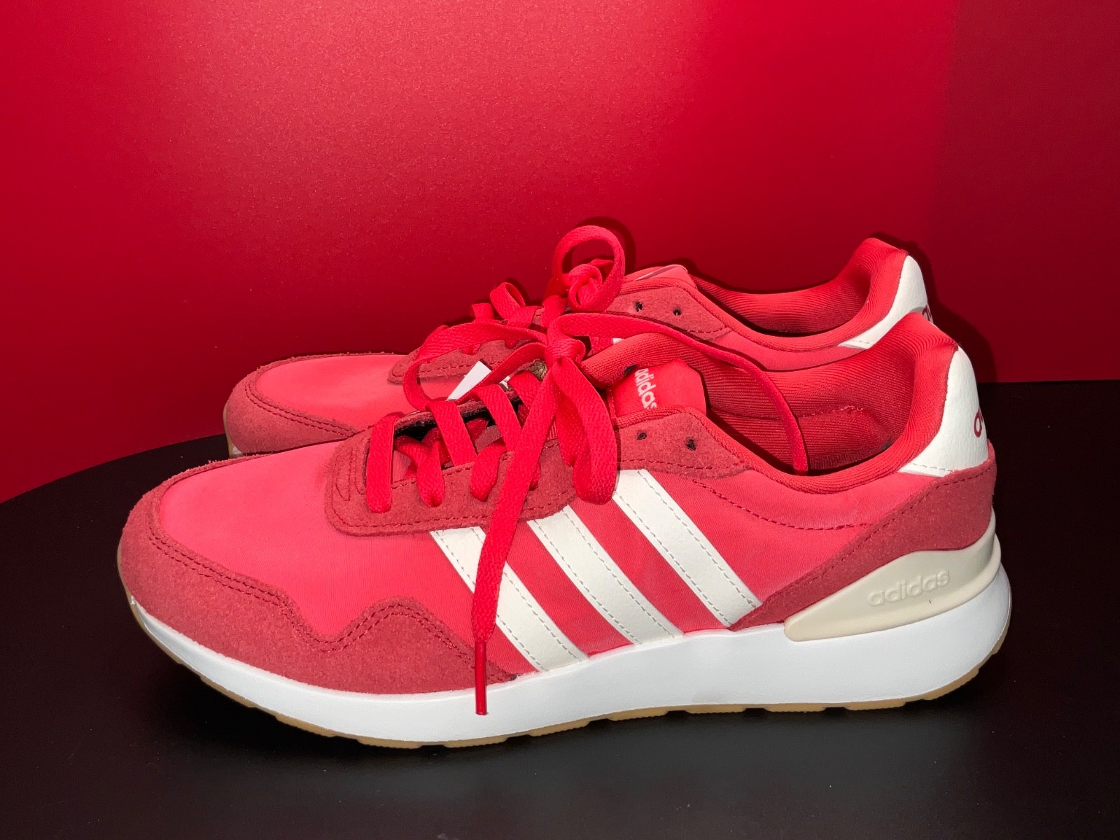 Adidas RUN 60s 4.o Red. NWT.NO Box. US Women’s 8.0/Men’s 6.5
