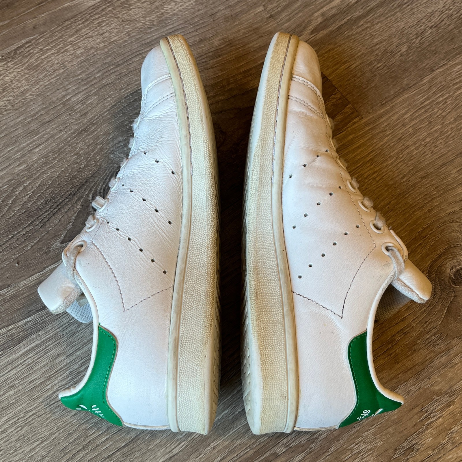 Adidas Stan Smith Retro Tennis Shoes White Green Label Womens 7 Mens 6 EU 38 2/3