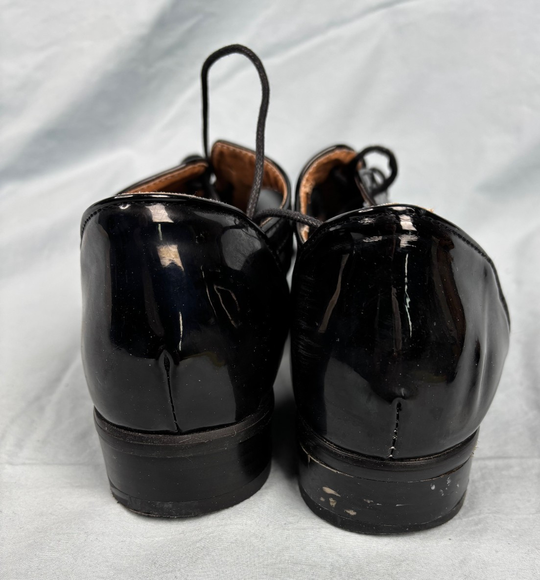 Black Sheer Oxford Heels Size Sheer See Thru Sides Lace-Up D372 Women’s 7.5