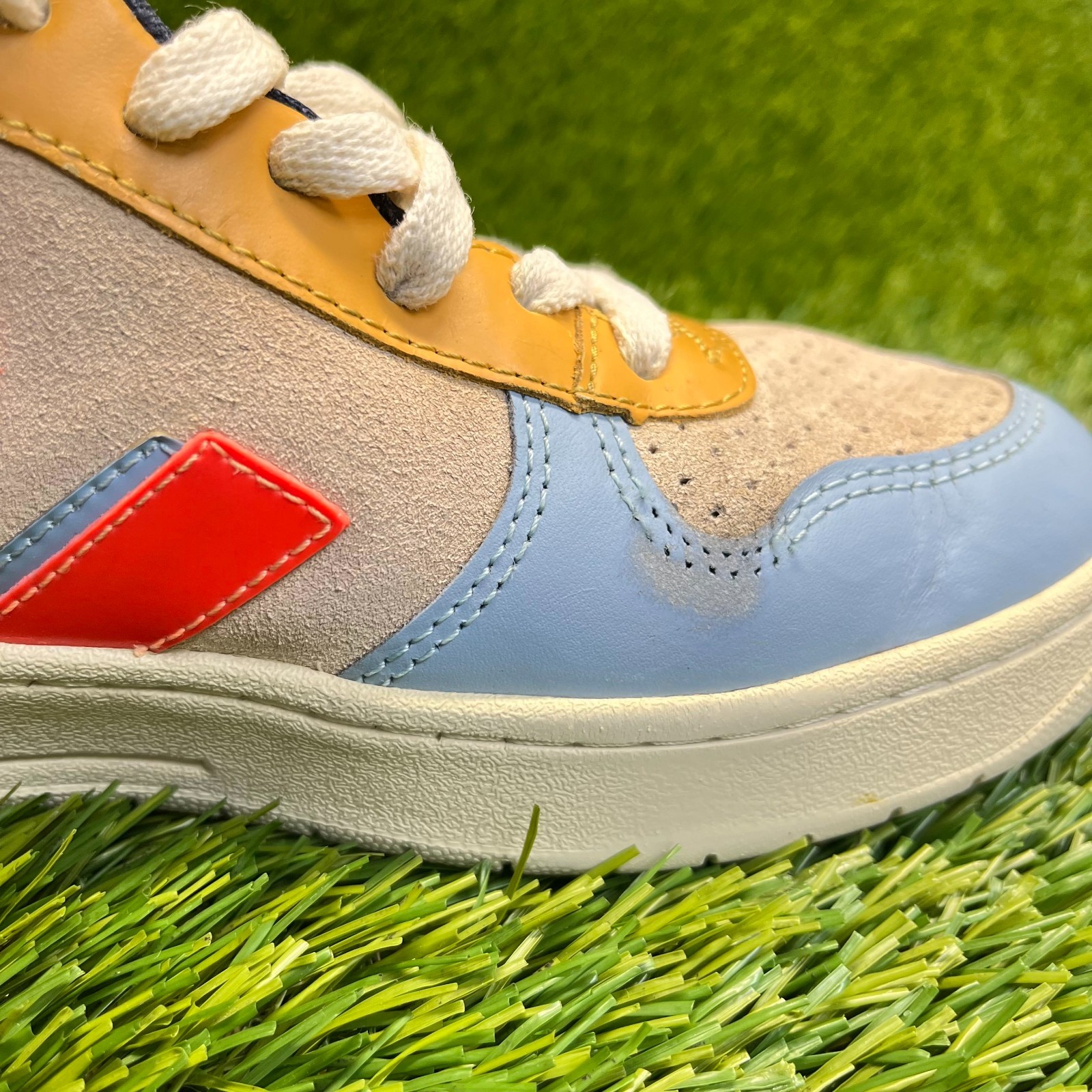 Veja x Make My Lemonade V-10 Womens Size 5 Blue Beige Athletic Shoes Sneakers