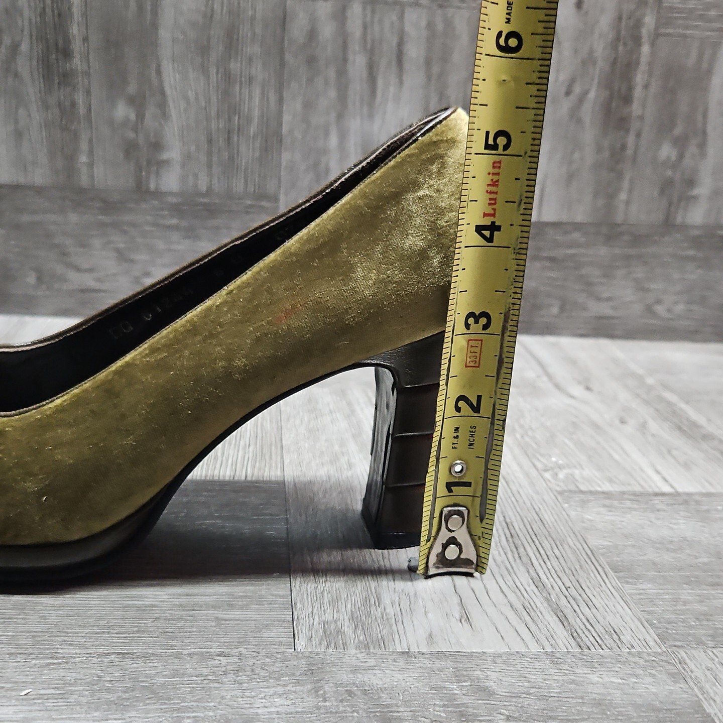 Salvatore Ferragamo Green Velvet Peep Toe Pumps 6B