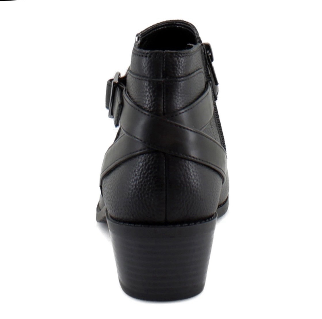 Vionic Farrah Womens Size 8.5 Wide Ankle Boots Booties Black Leather