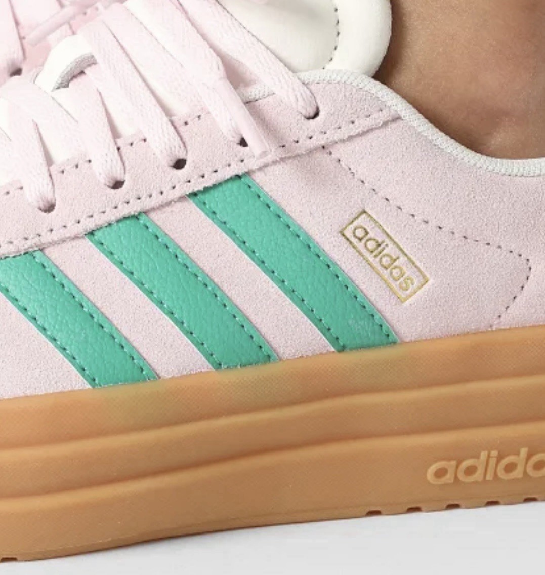 Adidas Women’s Size 8 VL Court Bold Clear Pink Green Platform Sneaker NEW JP6916