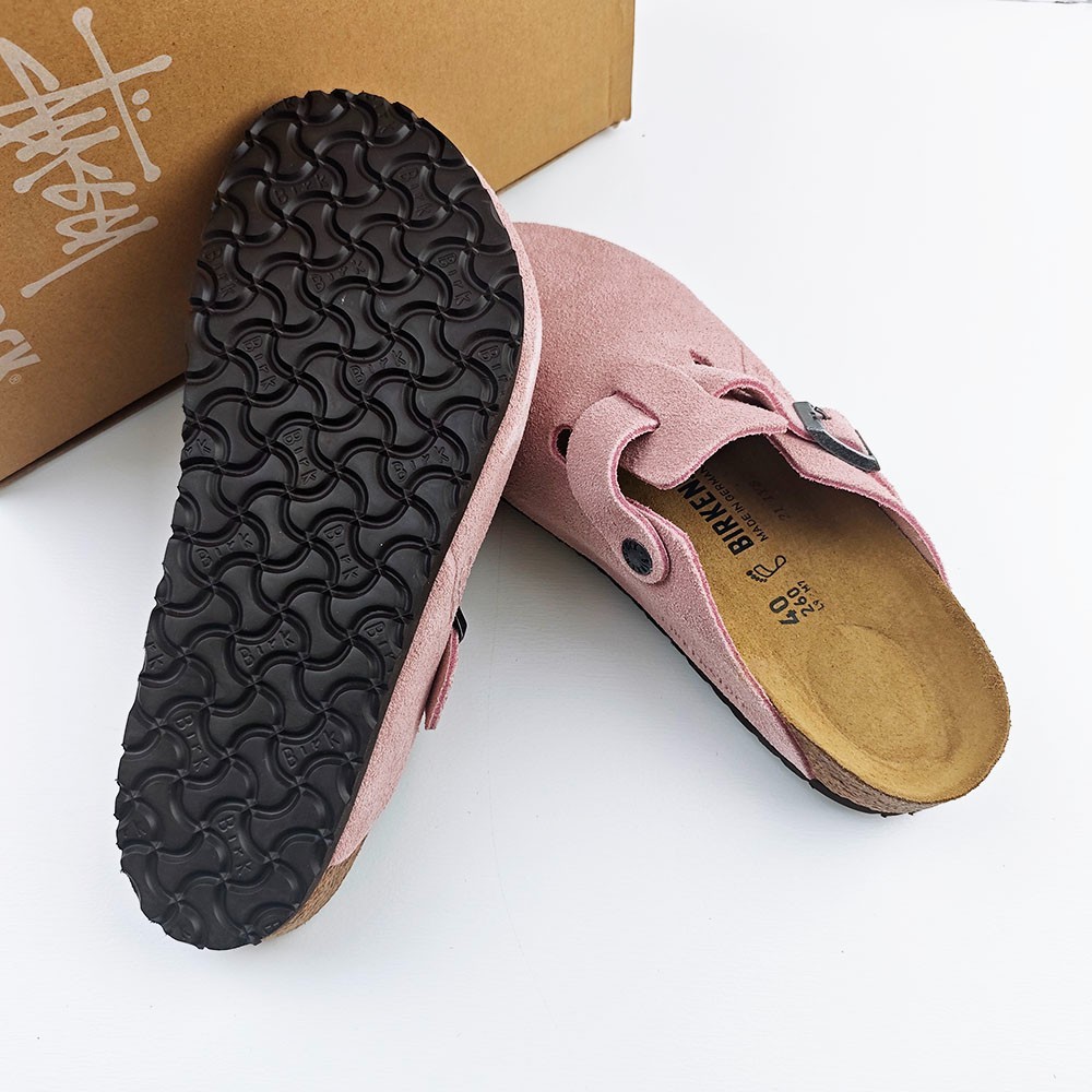 Birkenstock Boston x Stussy Pink Clog Wide Women’s Shoes EU37-45 With Box