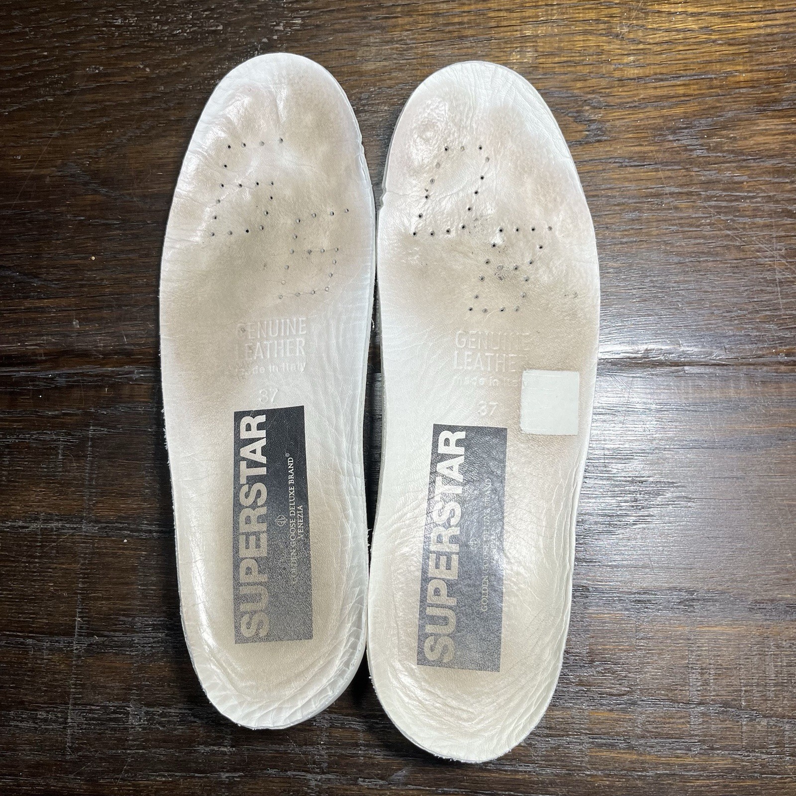 Golden Goose Superstar Sneakers Womens 7 37 Leather Green Glitter Italy Shoes