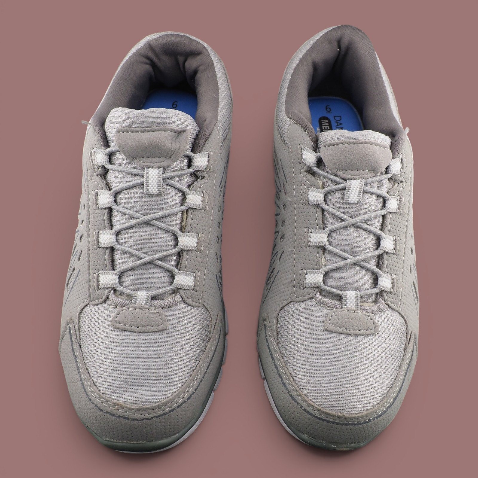 Danskin Now Womens Memory Foam Walking Shoes Gray Athletic Sneakers Size 6