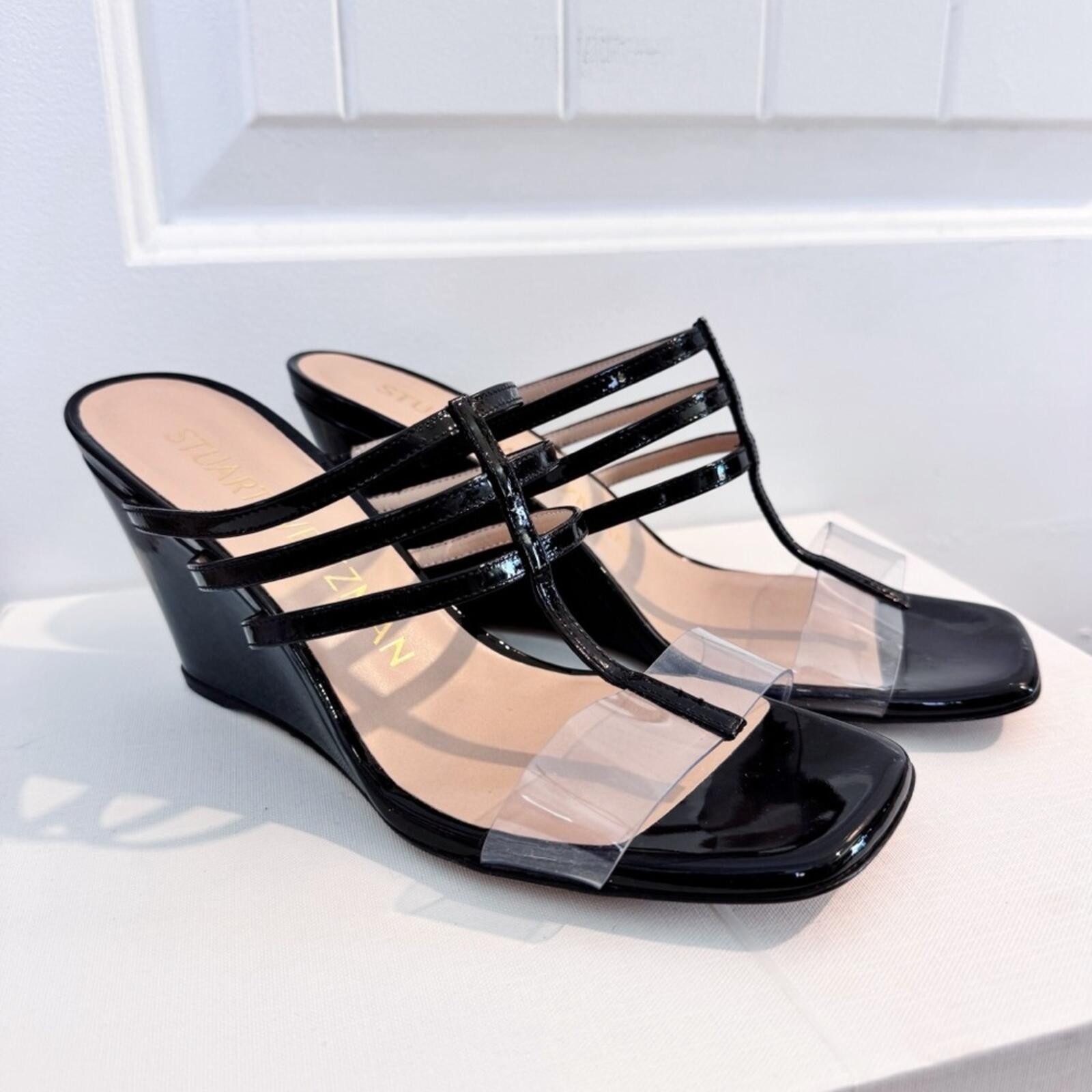 NEW Stuart Weitzman Deco 85 Wedge Sandal